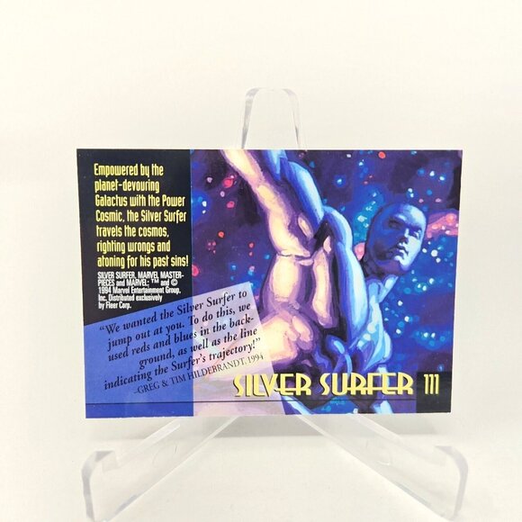 1994 SILVER SURFER #111 Marvel Masterpieces Trading Card (a5) - Picture 2 of 2
